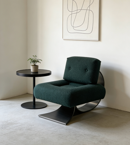 Chaise d'appoint en acier inoxydable 