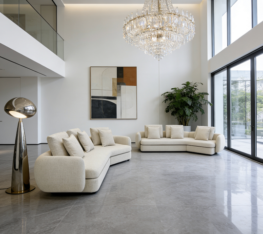  Canapé Lin-Coton Haut de Gamme 